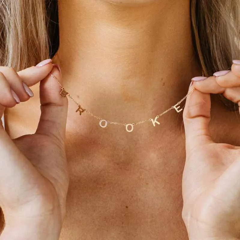 A TO Z Custom Name Necklace (Default 4 Characters)