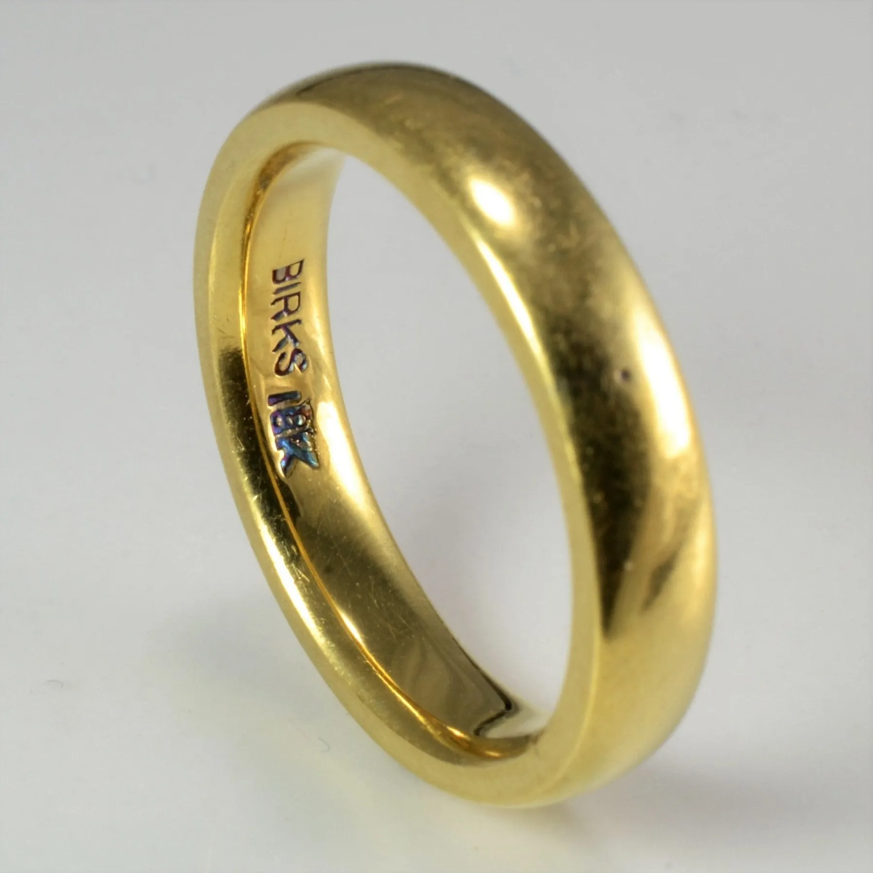 'Birks' Vintage Classic Gold Wedding Band | SZ 6.75 |