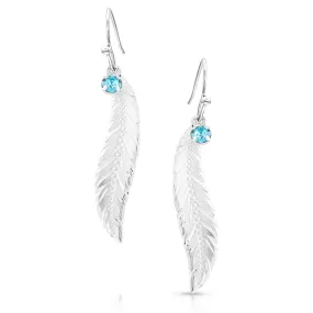 Cinderella Liberty Feather Earrings- Montana Silversmiths