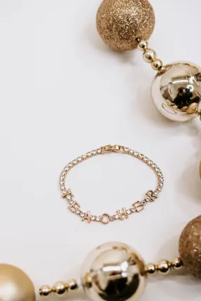 Crystal Bracelet, Gold, Teacher