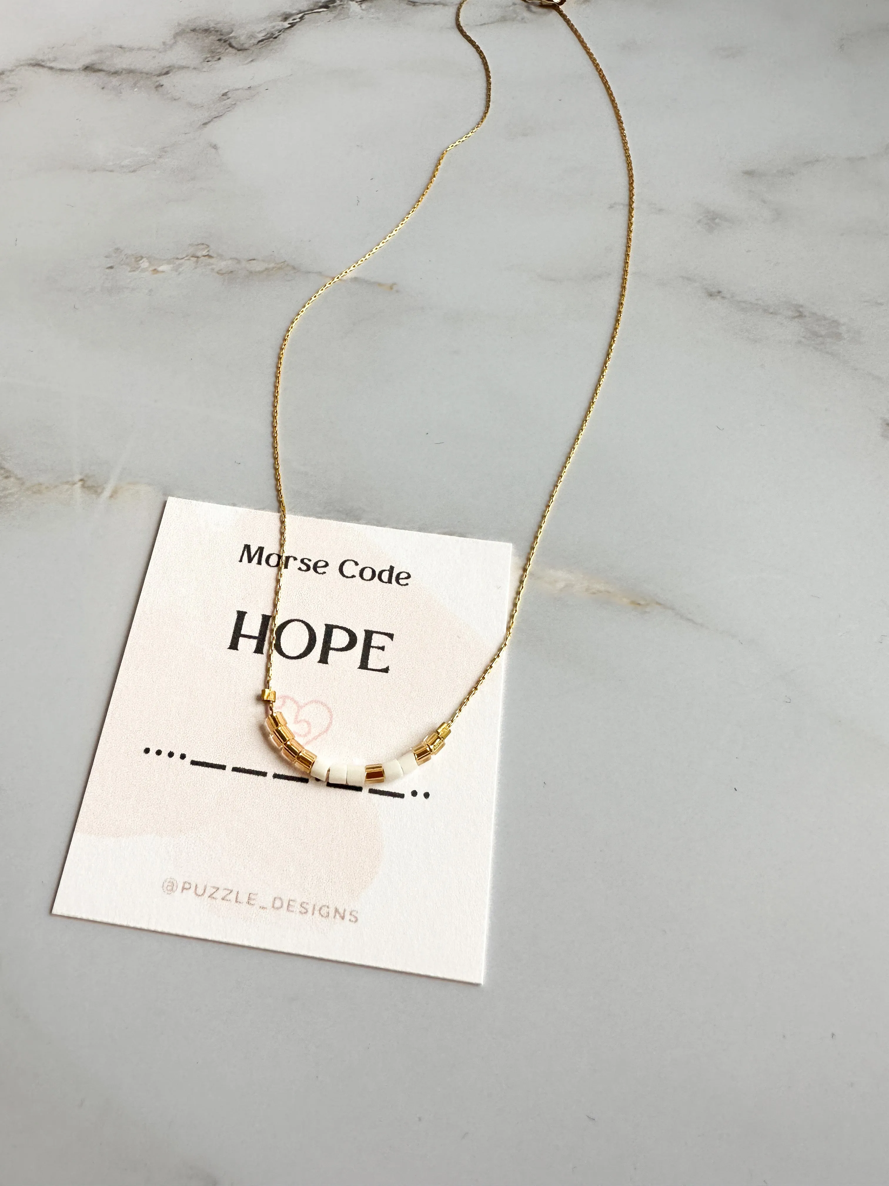 Custom morse code necklace