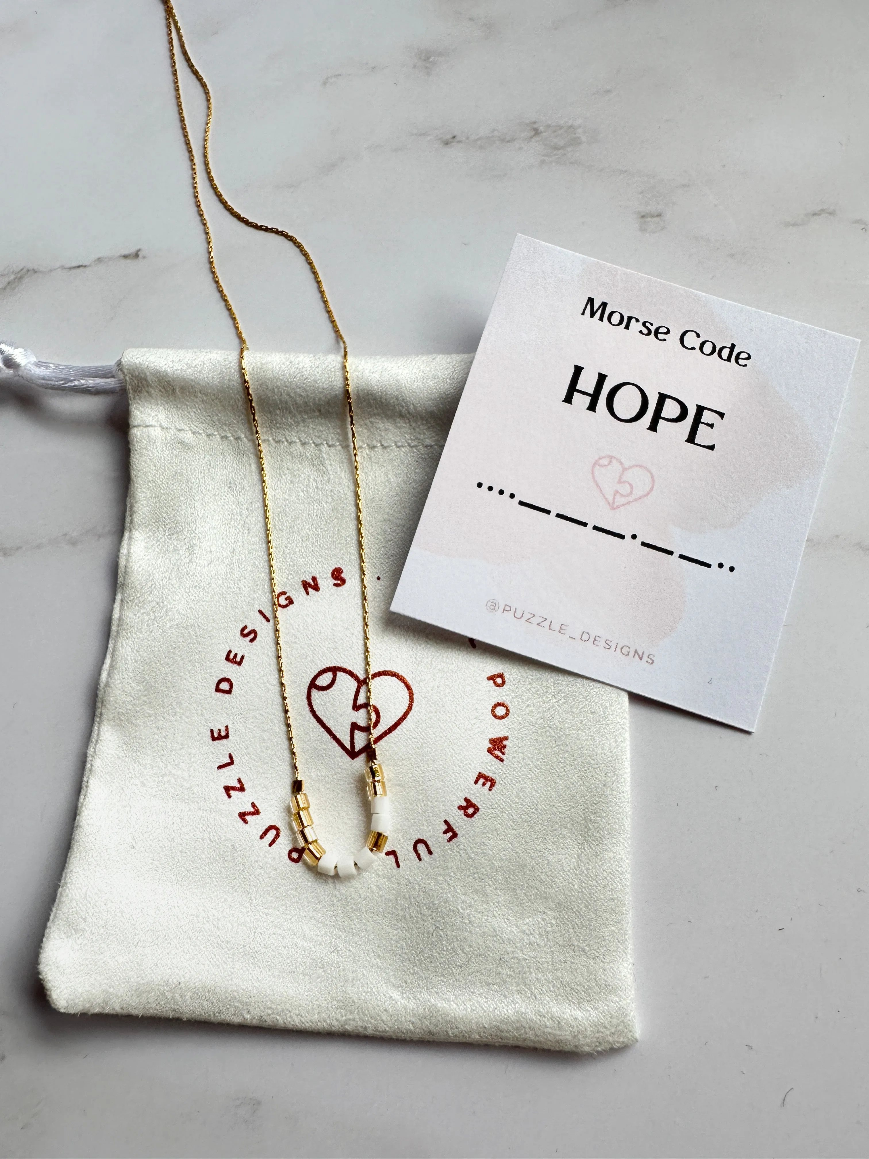 Custom morse code necklace