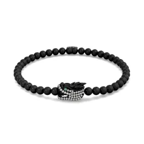 Dracarys | Gunmetal | Crystal Dragon Charm Bracelet