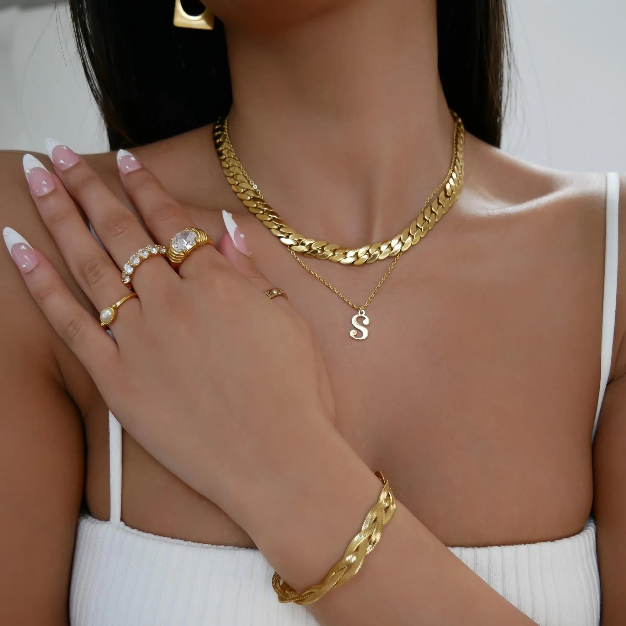 Dubai Initial Necklace