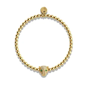Fierce | 18k Gold | Crystal Cat Bracelet
