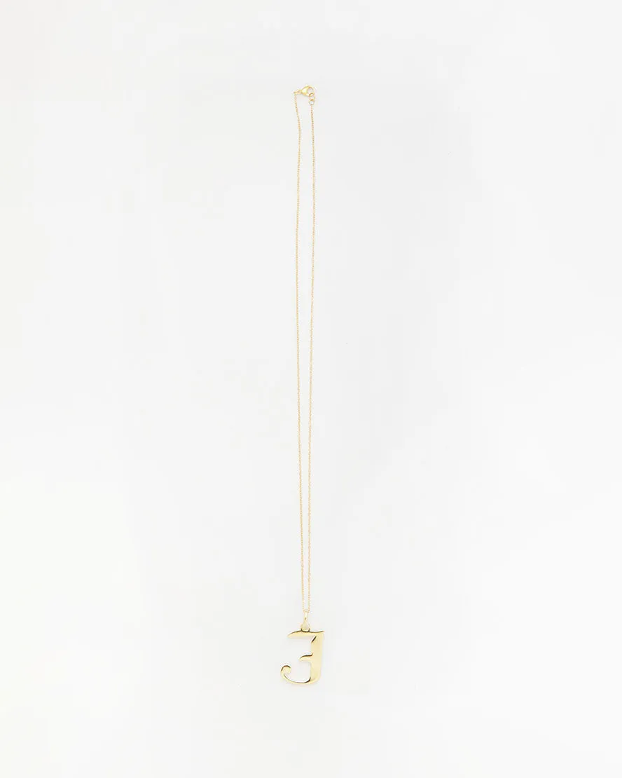 Gold Letter J Necklace