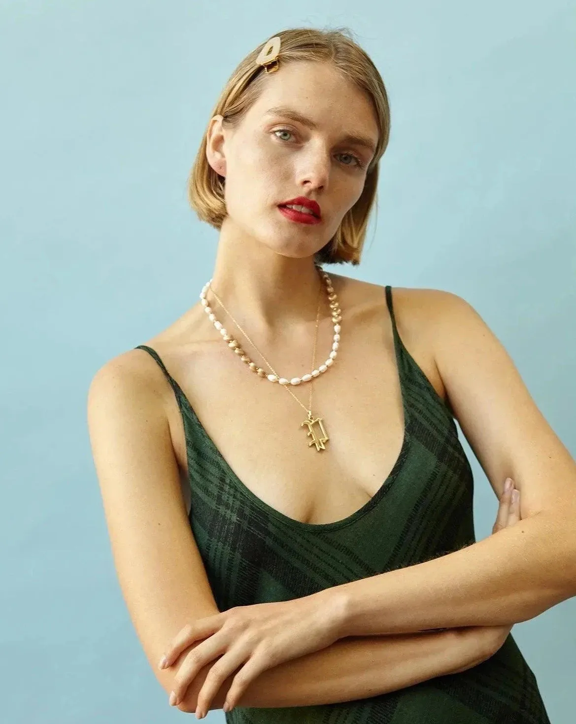 Gold Letter J Necklace