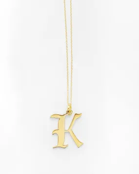 Gold Letter K Necklace