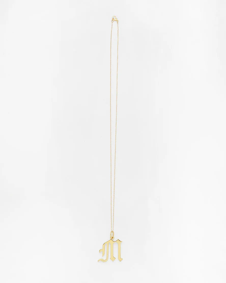 Gold Letter M Necklace