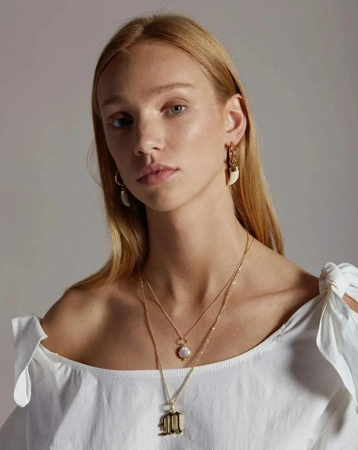 Gold Letter M Necklace