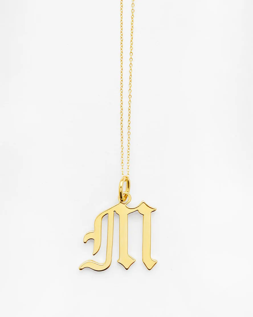 Gold Letter M Necklace
