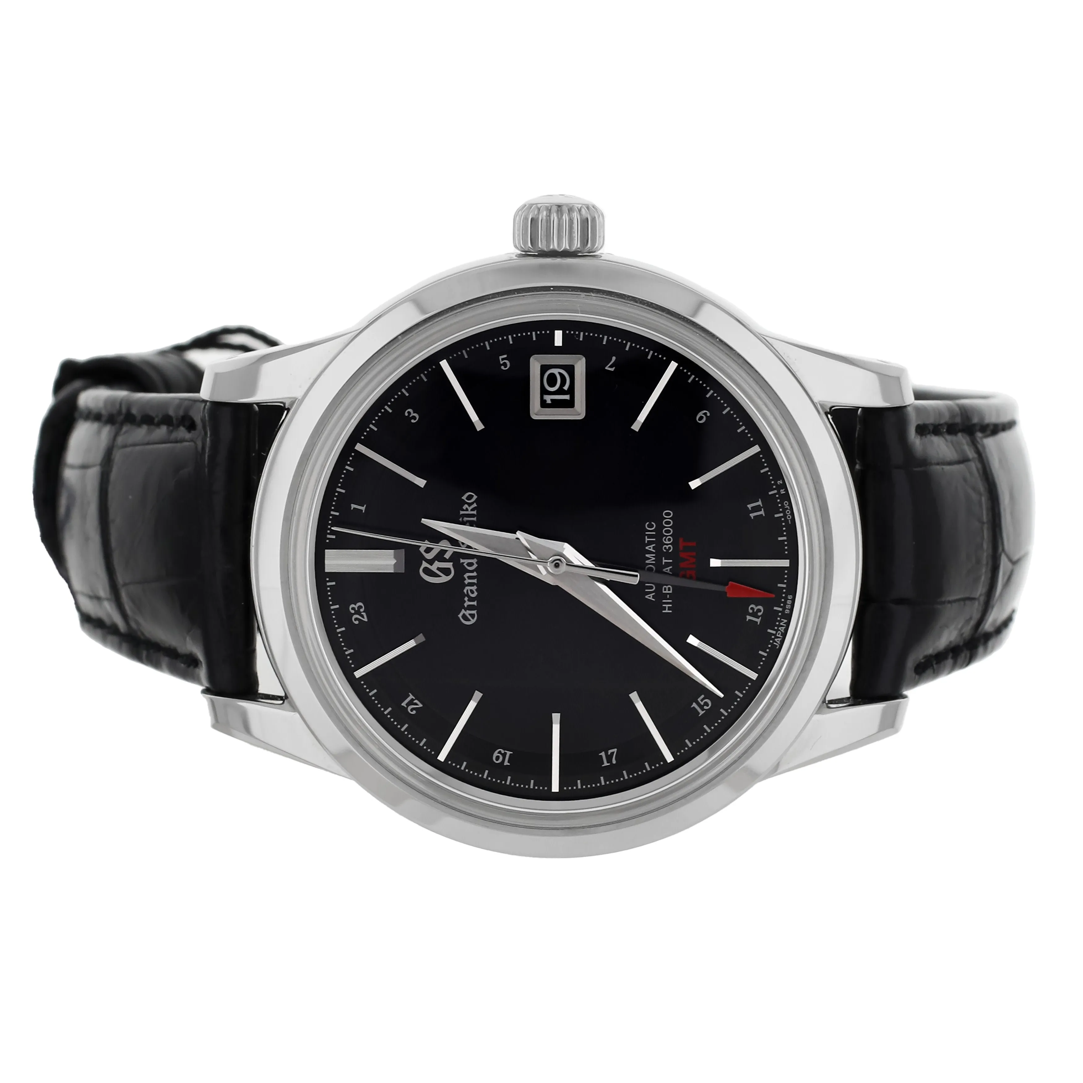 Grand Seiko Elegance Hi-Beat GMT Black Steel  40mm SBGJ219 Full Set