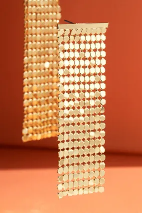 Mesh Metal Rectangular Earrings