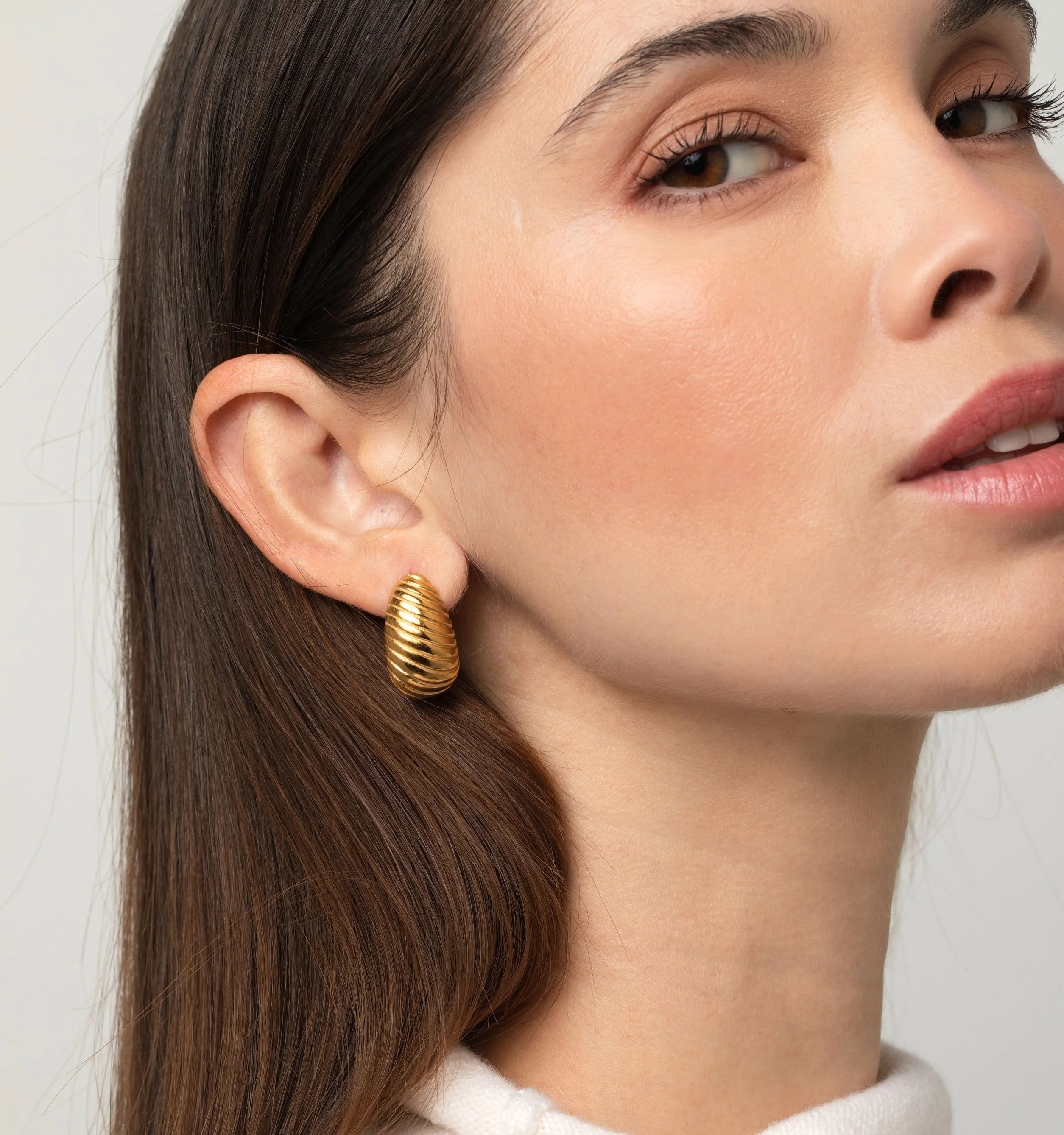 Olivia Textured Dome Earrings