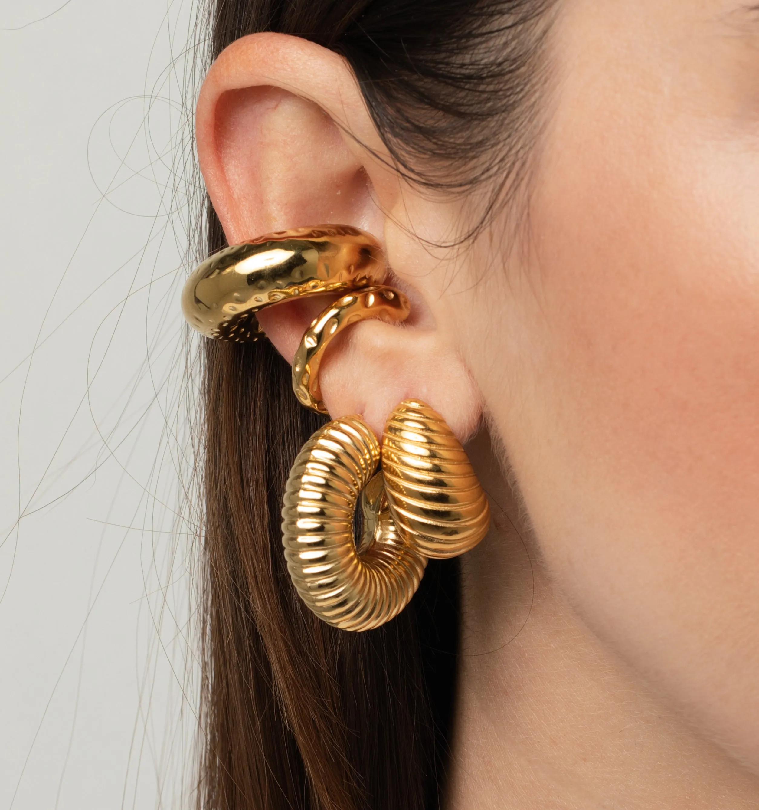 Olivia Textured Dome Earrings