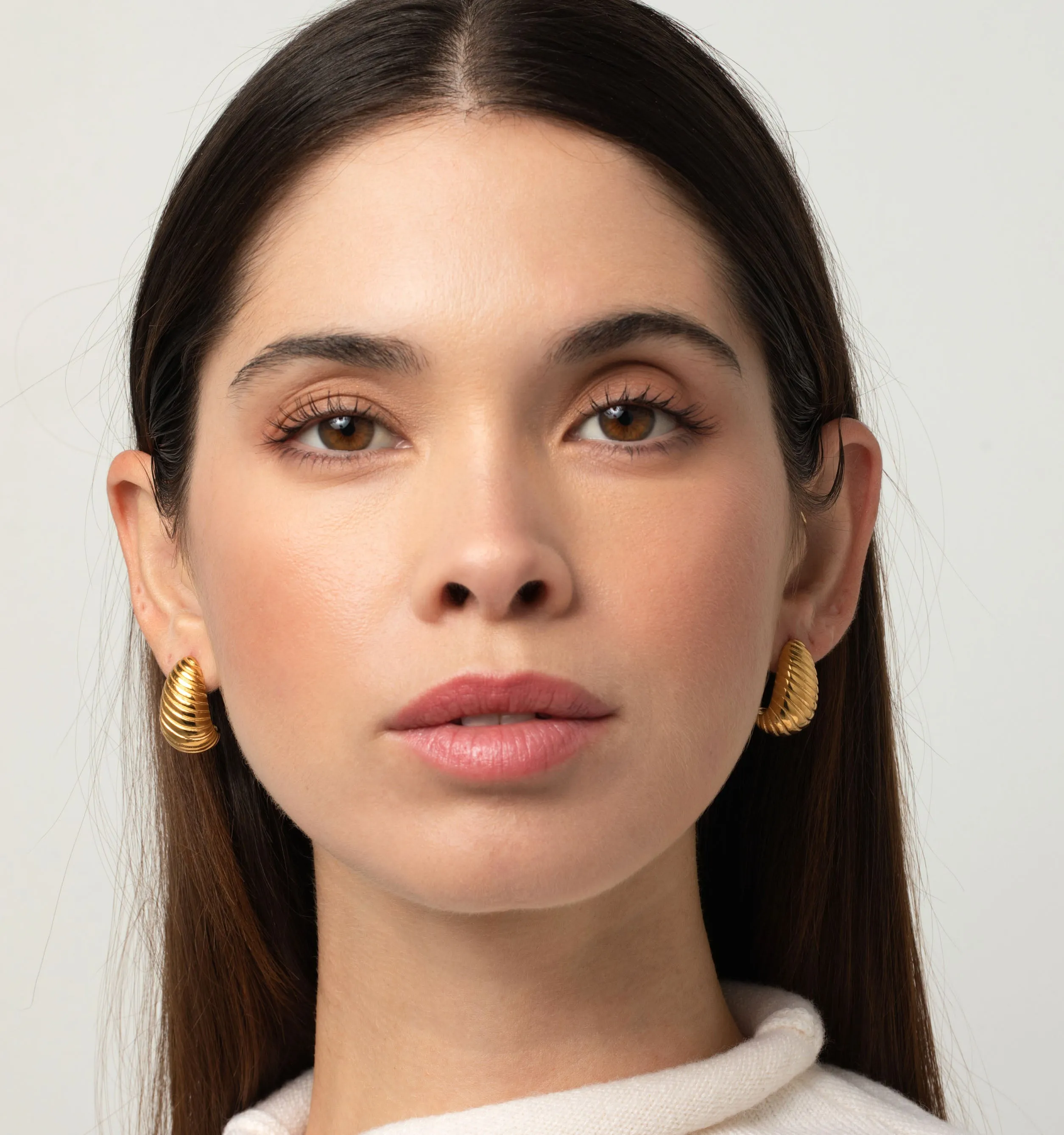 Olivia Textured Dome Earrings