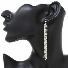 Silver Mesh Dangling Earrings
